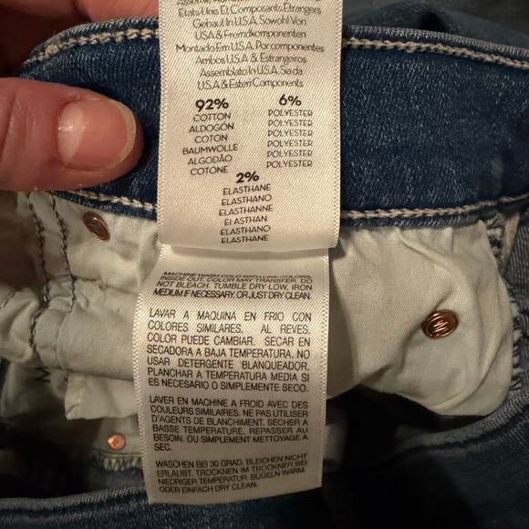 MOTHER The Stunner Ankle Fray Jeans in Graffiti Girl Women’s Size 31 Button Fly - Picture 11 of 13